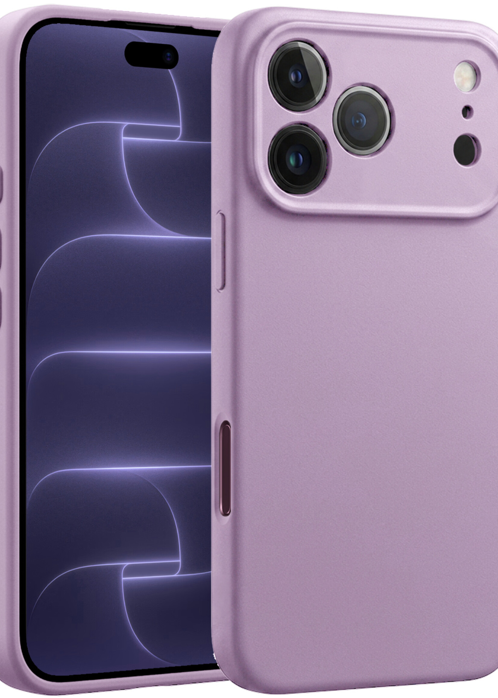 BTH BTH iPhone 18 Pro Max Hoesje Siliconen - Lila