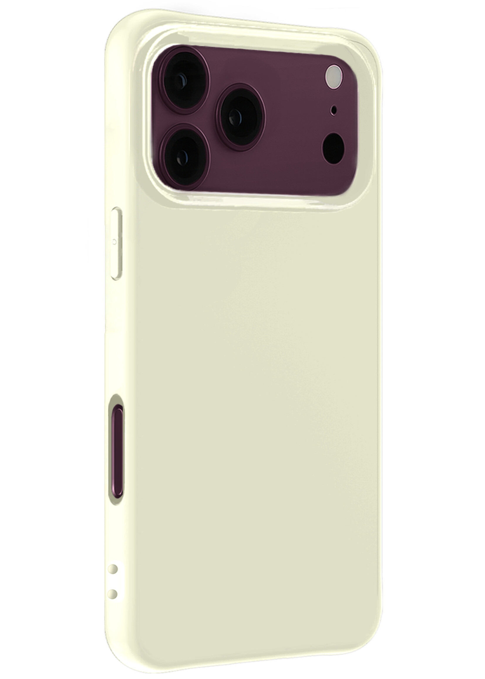 BTH BTH iPhone 18 Pro Max Hoesje Siliconen - Wit