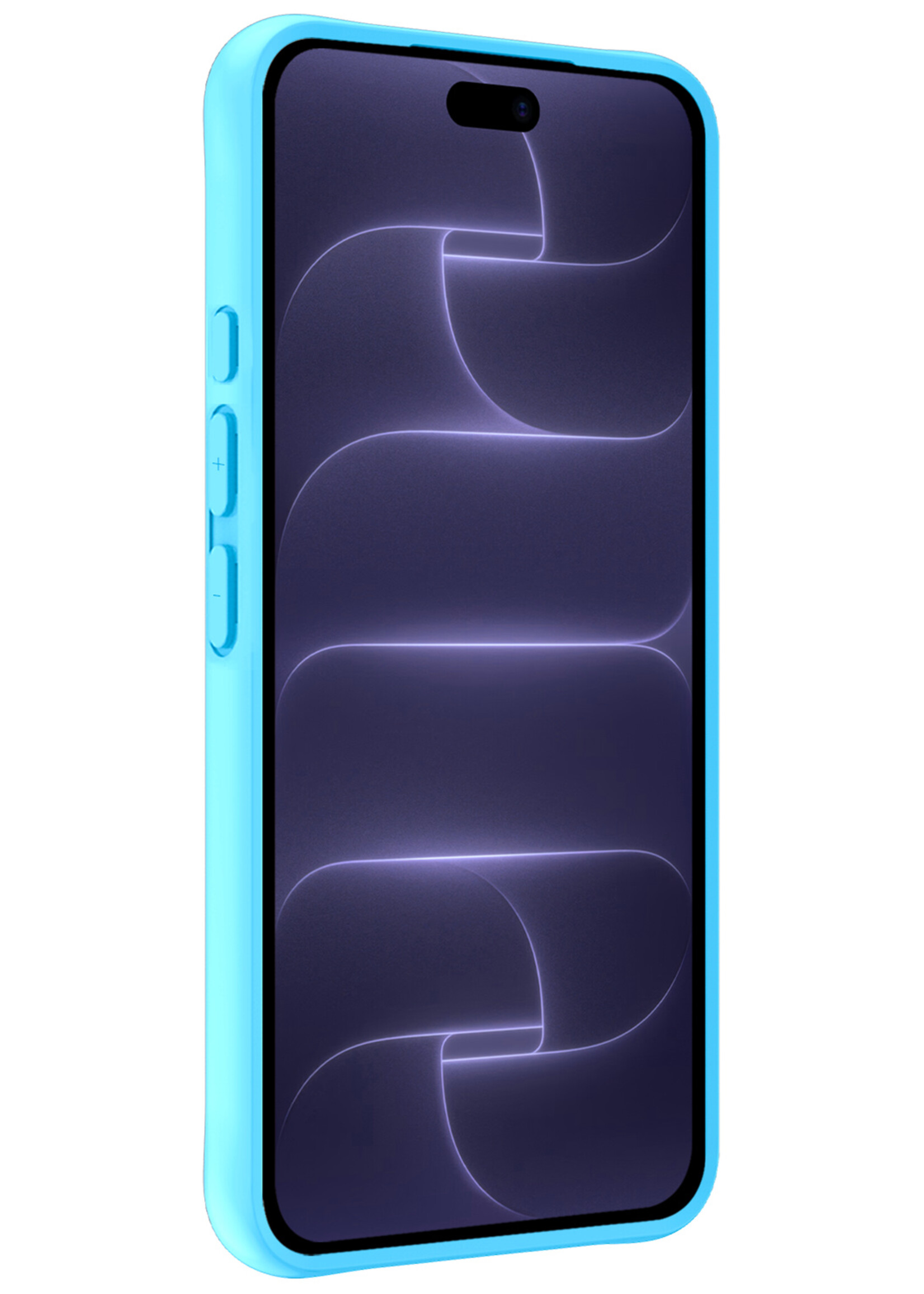 BTH BTH iPhone 18 Pro Max Hoesje Siliconen - Lichtblauw - 2 PACK