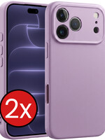 BTH BTH iPhone 18 Pro Max Hoesje Siliconen - Lila - 2 PACK