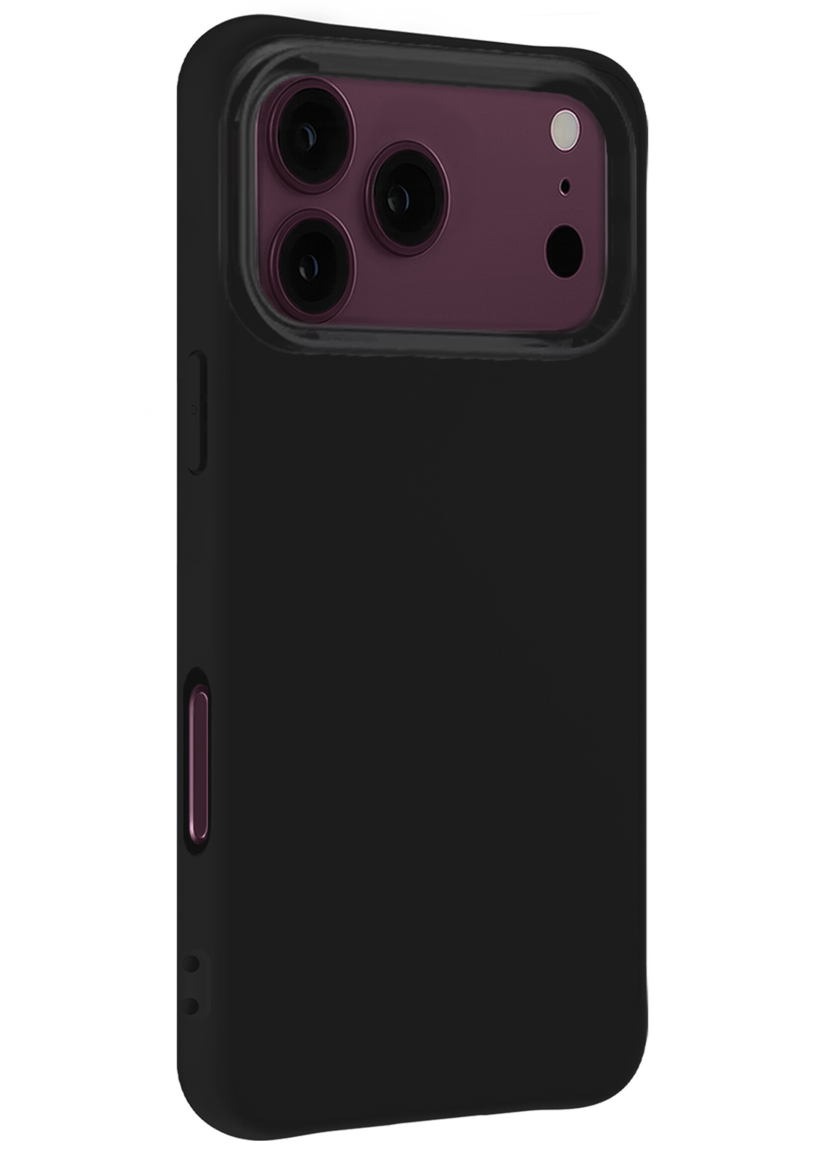 BTH BTH iPhone 18 Pro Max Hoesje Siliconen Met Screenprotector Met Dichte Notch - Zwart