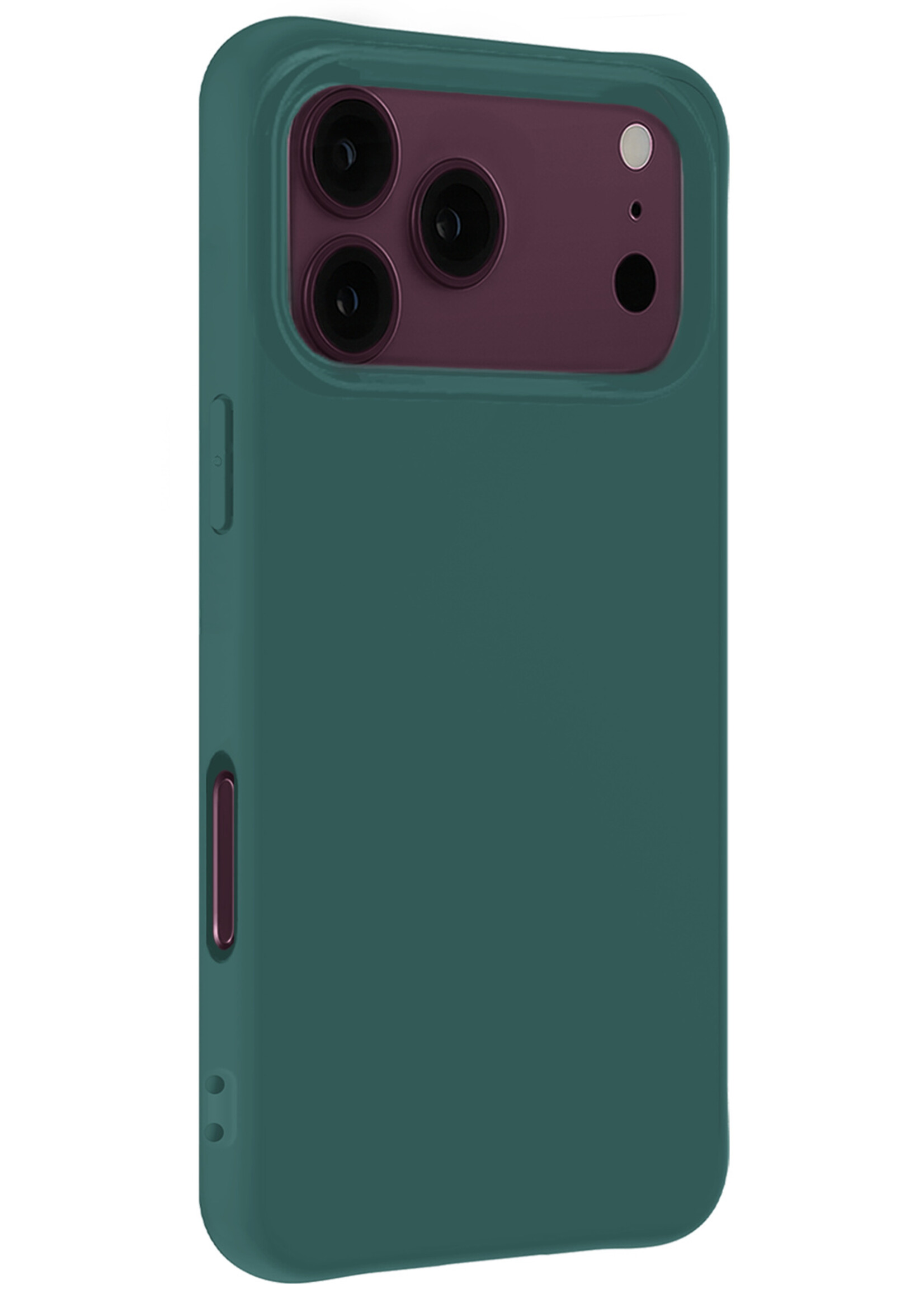 BTH BTH iPhone 18 Pro Max Hoesje Siliconen Met 2x Screenprotector Met Dichte Notch - Donkergroen