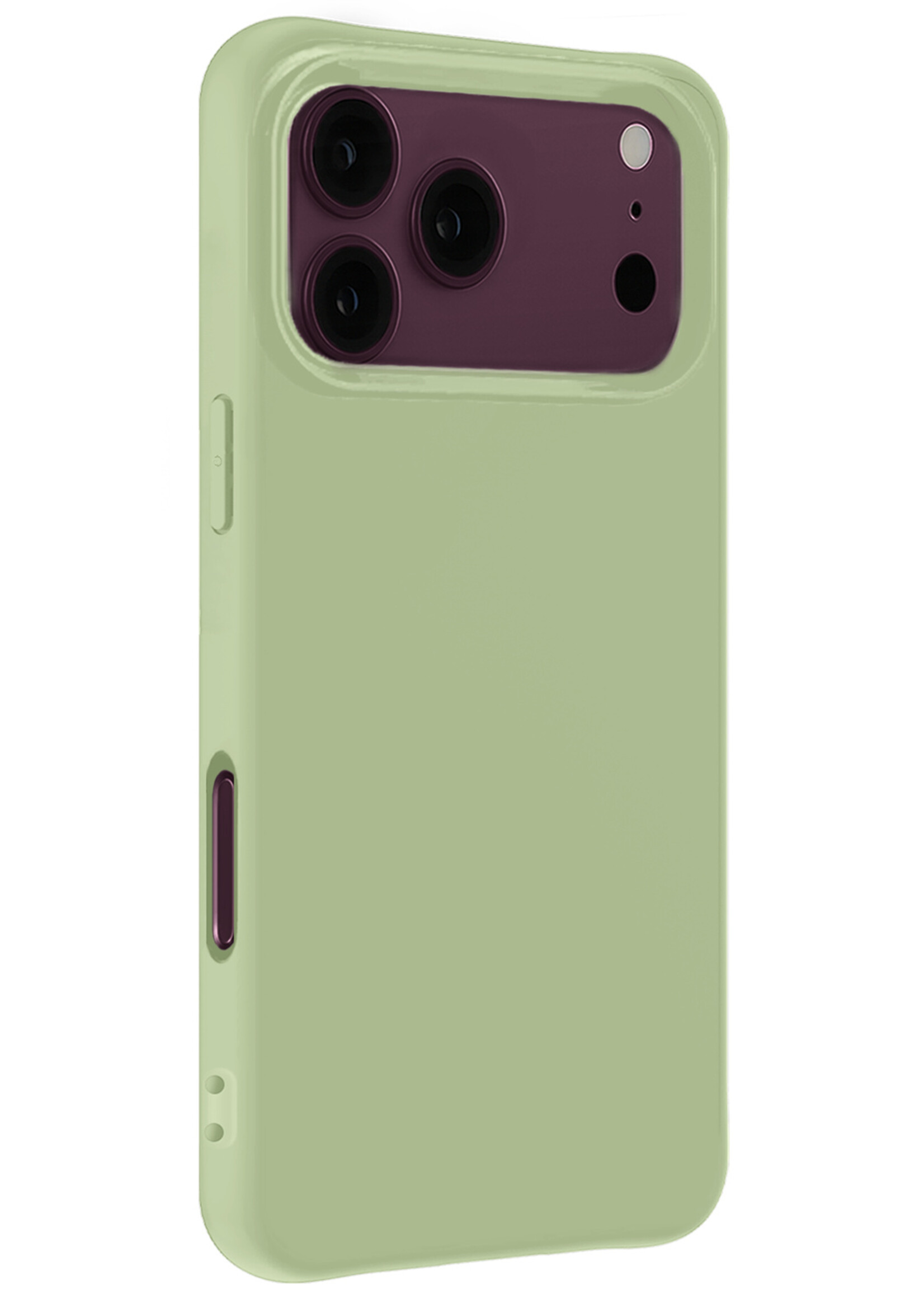 BTH BTH iPhone 18 Pro Max Hoesje Siliconen Met 2x Screenprotector Met Dichte Notch - Groen