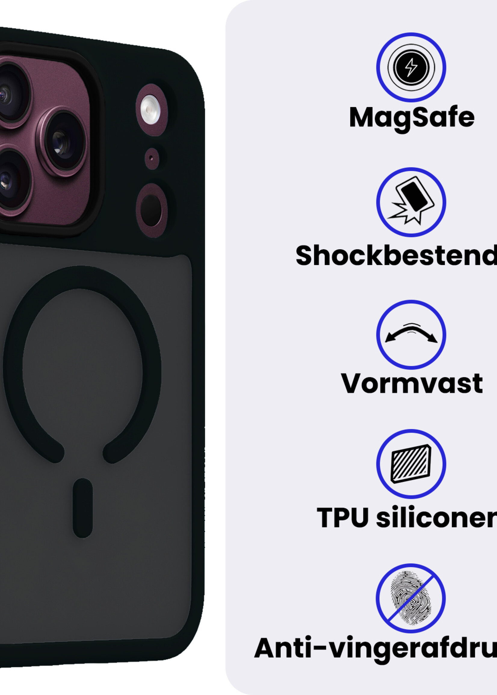BTH BTH iPhone 18 Pro Magsafe Hoesje - Zwart