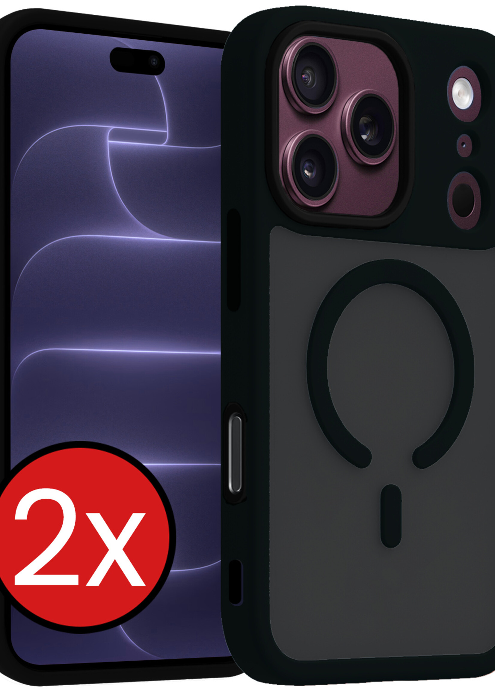 BTH BTH iPhone 18 Pro Max Magsafe Hoesje - Zwart - 2 PACK