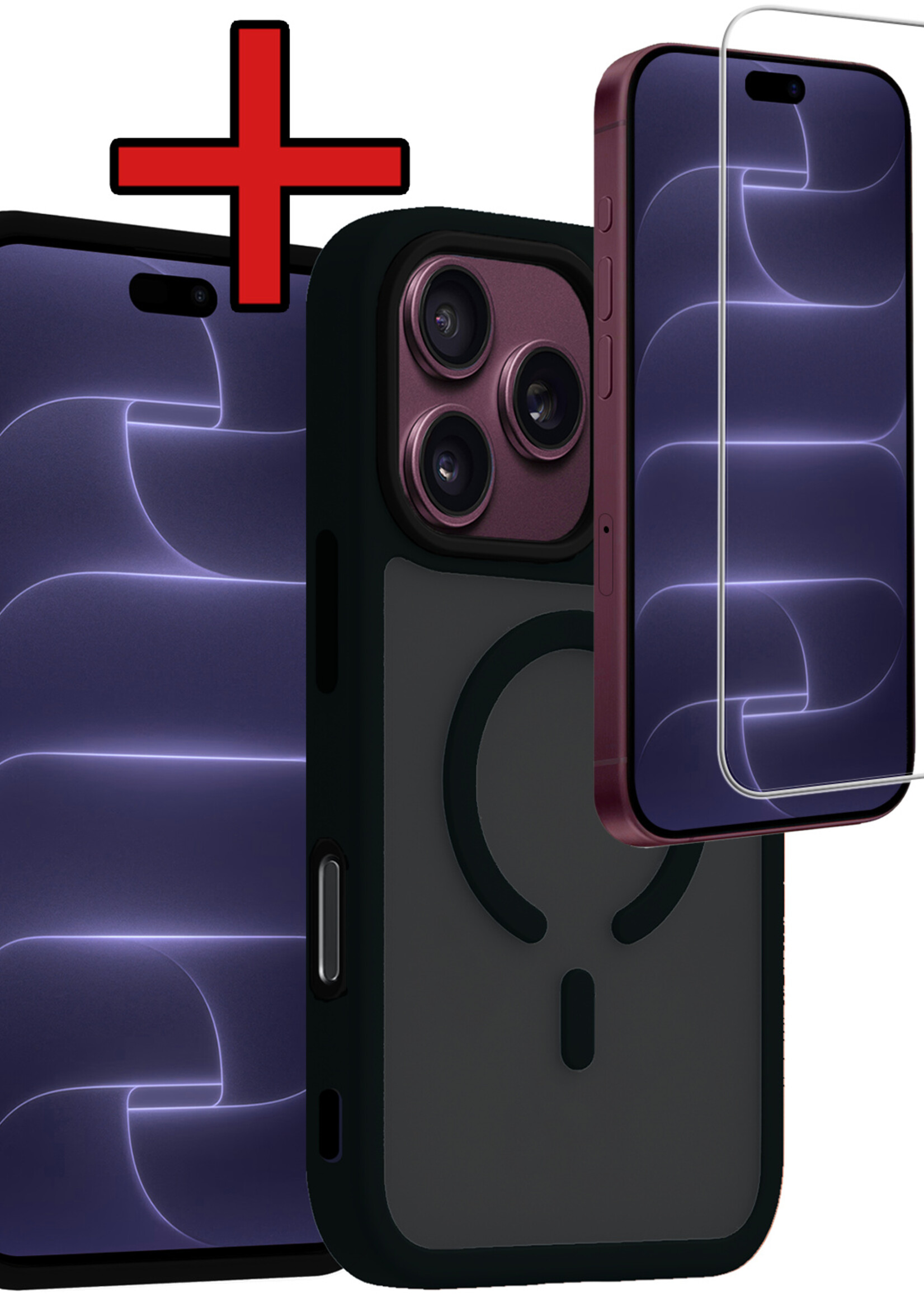 BTH BTH iPhone 18 Pro Max Magsafe Hoesje Zwart Met Screenprotector