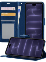 BTH BTH iPhone 18 Pro Max Hoesje Bookcase - Donkerblauw