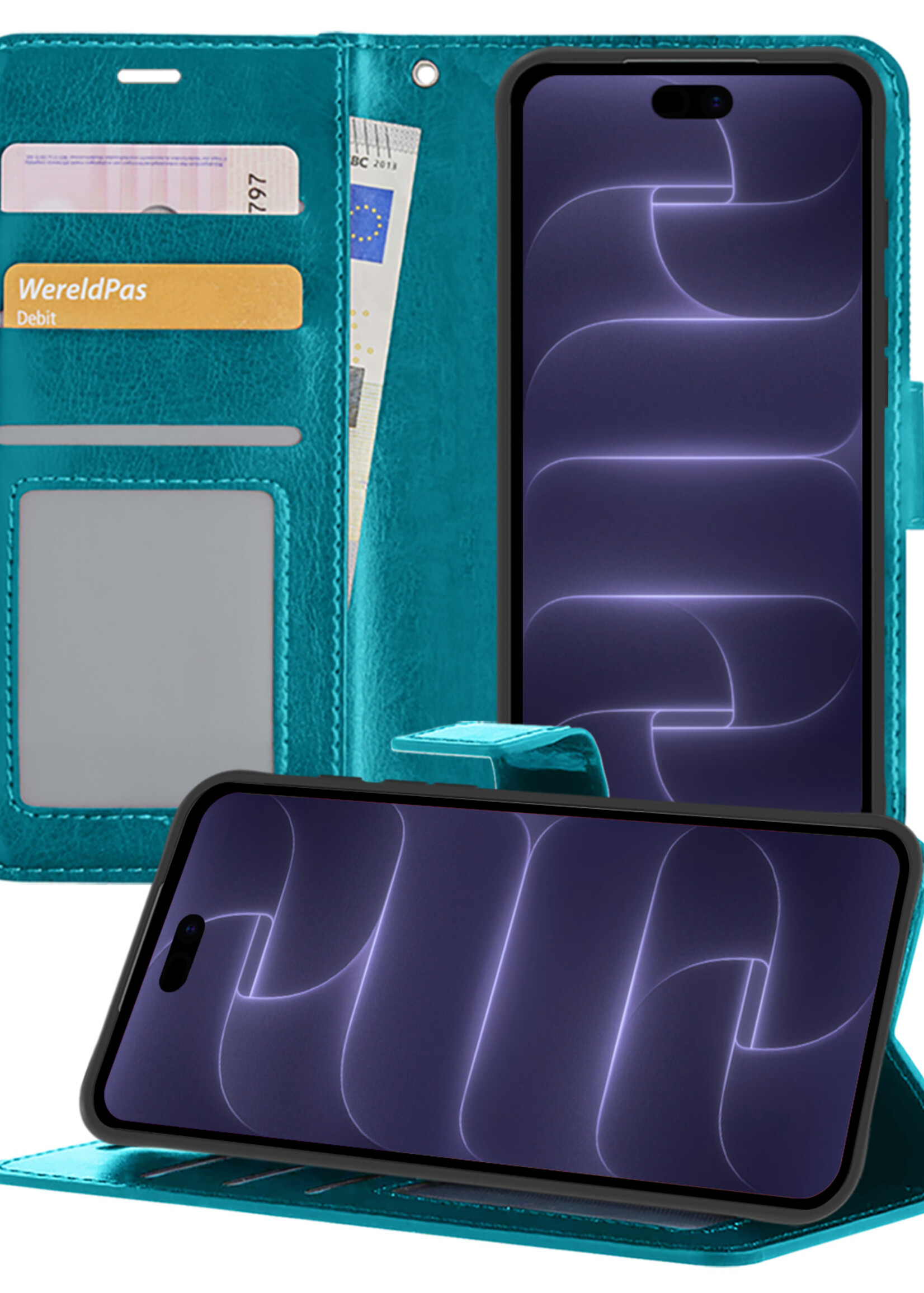BTH BTH iPhone 18 Pro Max Hoesje Bookcase - Turquoise