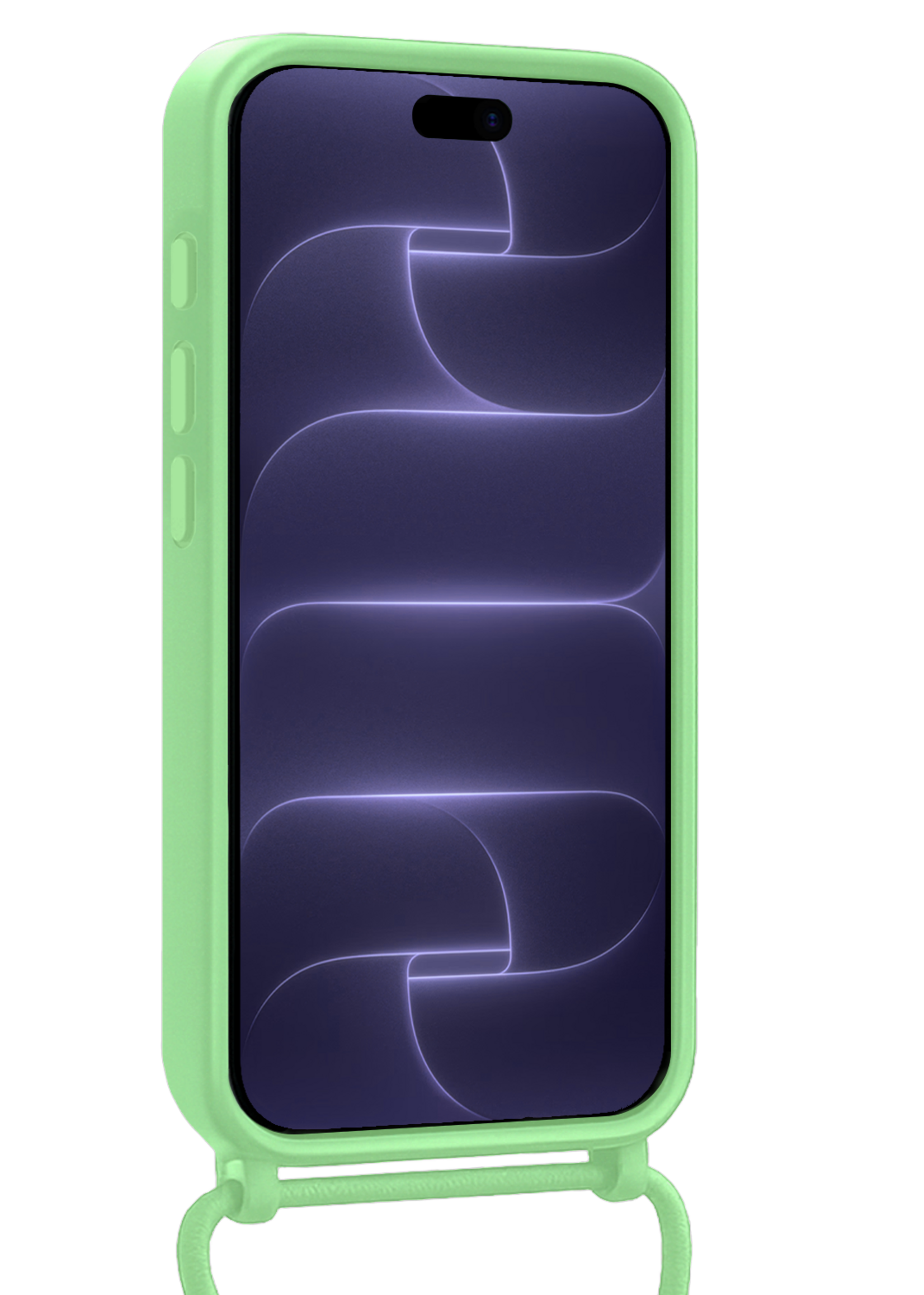 BTH BTH iPhone 18 Pro Max Hoesje Pashouder met Koord - Groen