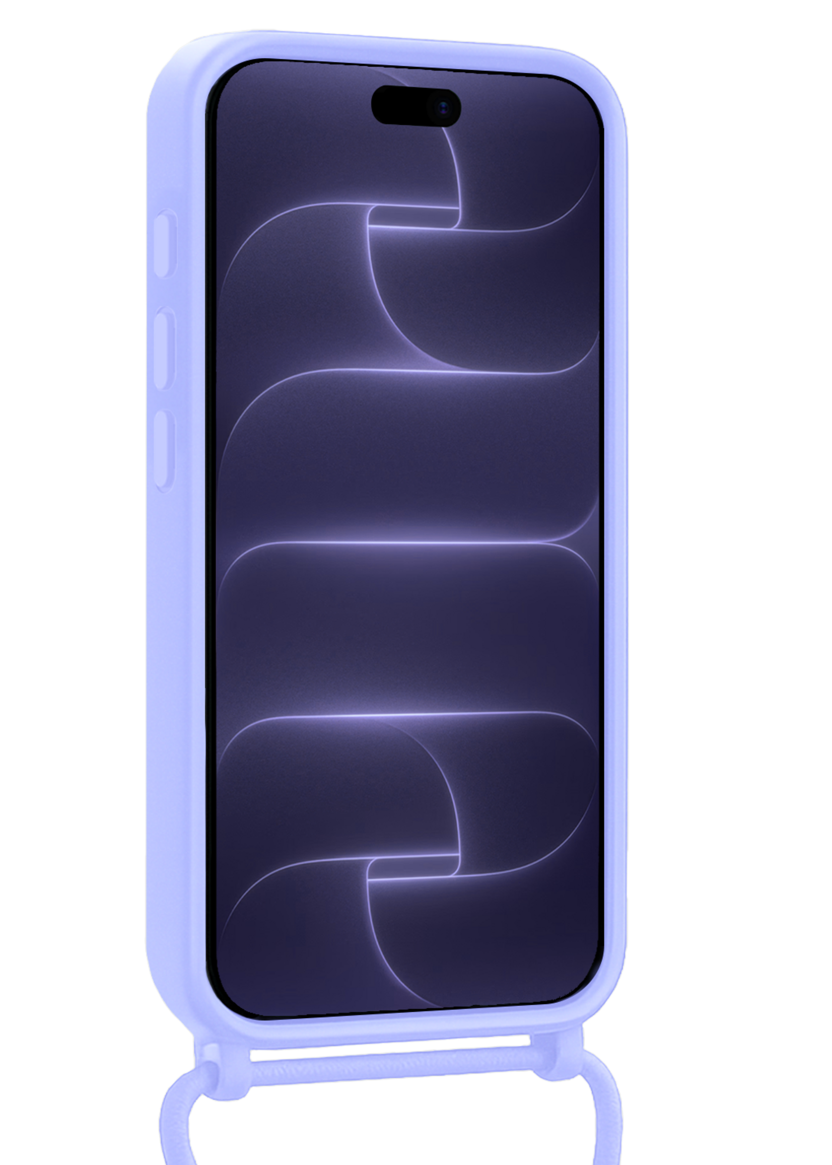 BTH BTH iPhone 18 Pro Hoesje Pashouder met Koord - Lila