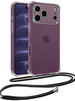 BTH BTH iPhone 18 Pro Max Hoesje Transparant Shockproof Met Zwart Koord