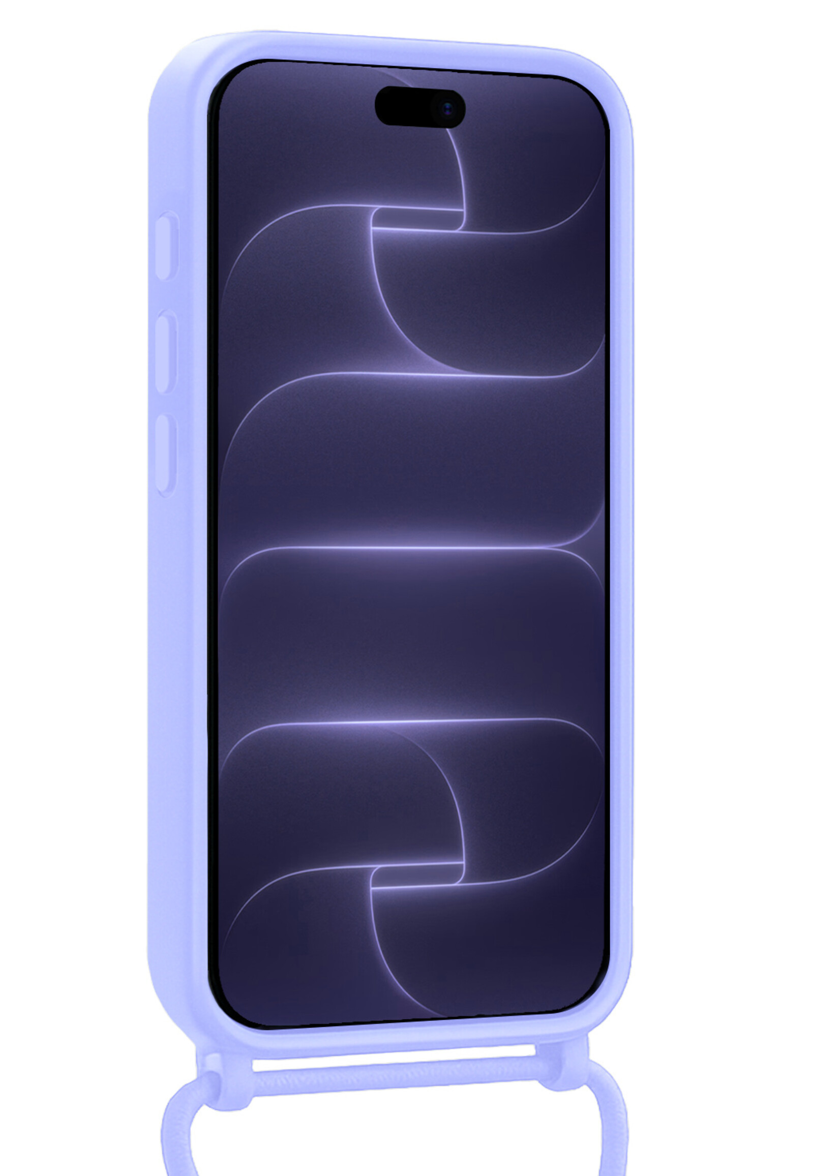 BTH BTH iPhone 18 Pro Hoesje Pashouder met Koord - Lila - 2 PACK