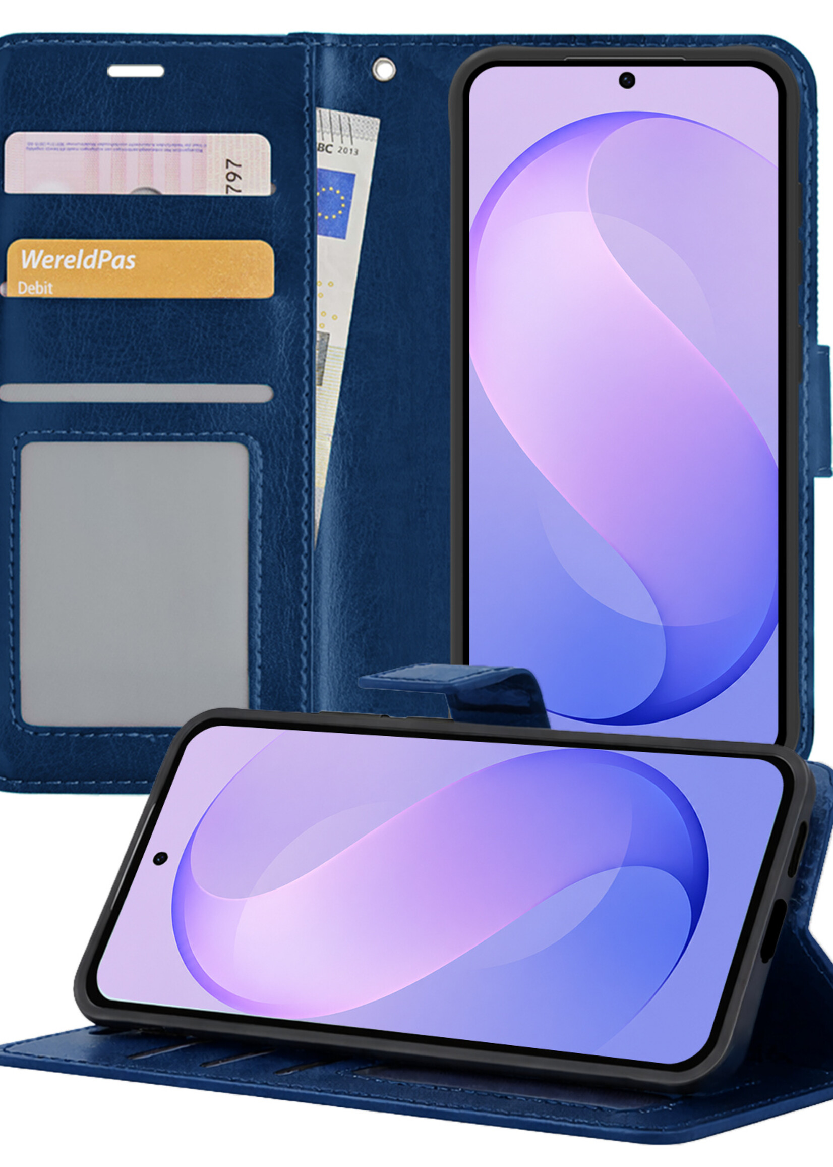 BTH BTH Samsung Galaxy S26 FE Hoesje Bookcase - Donkerblauw