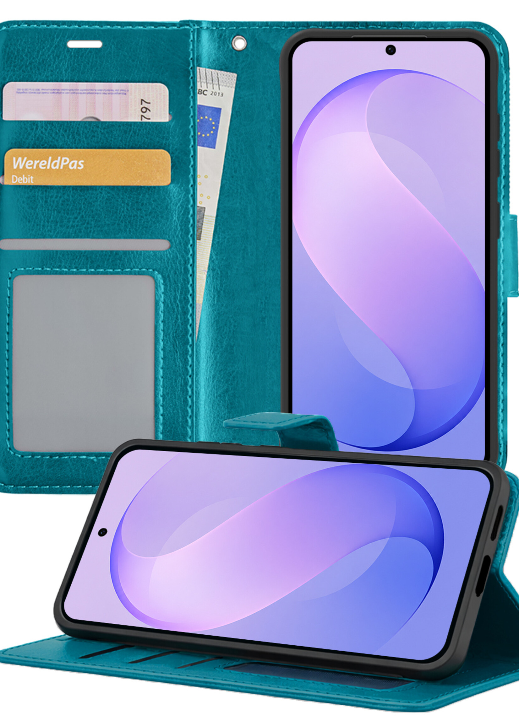 BTH BTH Samsung Galaxy S26 FE Hoesje Bookcase - Turquoise