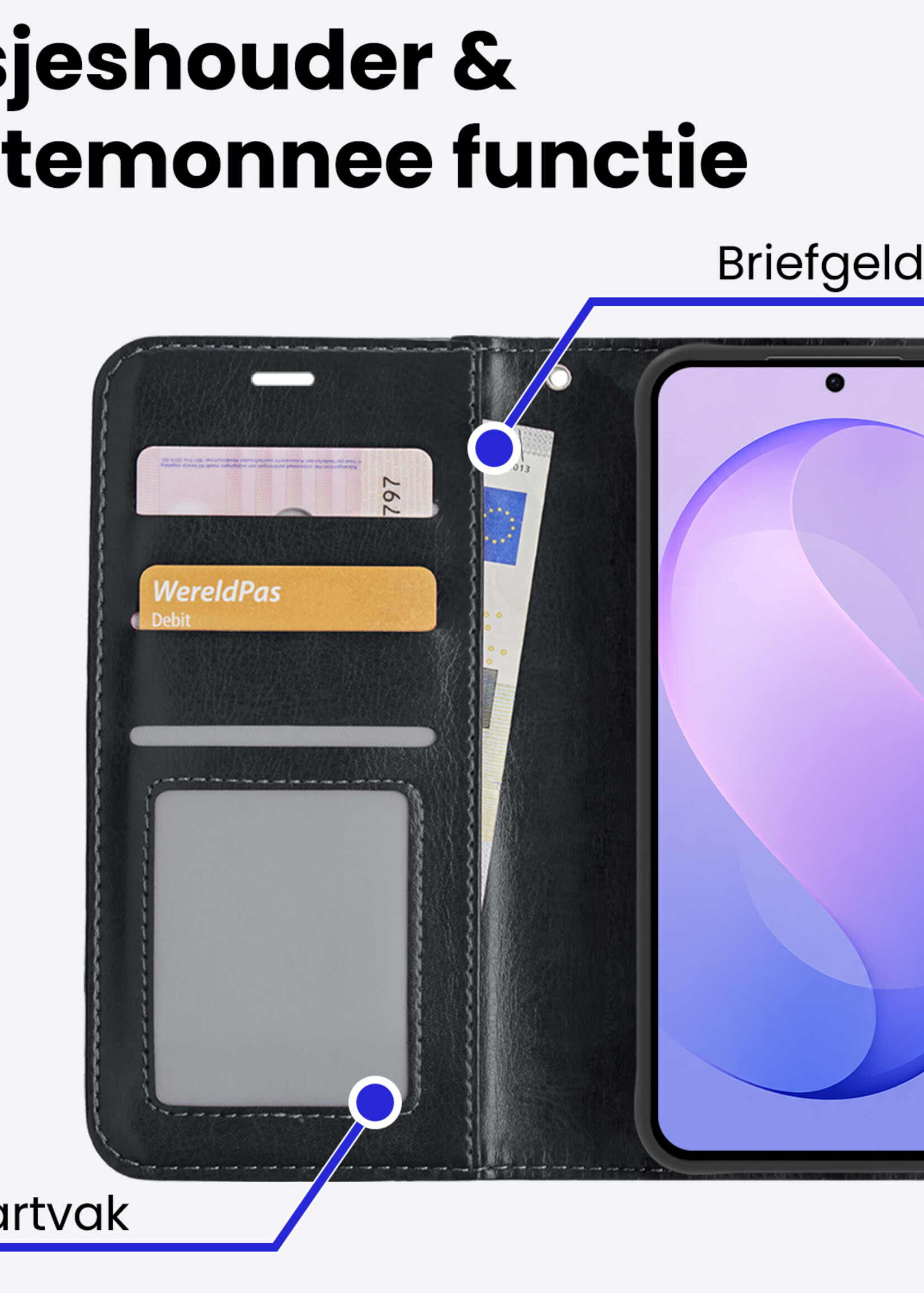 BTH BTH Samsung Galaxy S26 FE Hoesje Bookcase - Zwart