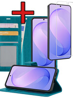 BTH BTH Samsung Galaxy S26 FE Hoesje Bookcase Met Screenprotector - Turquoise