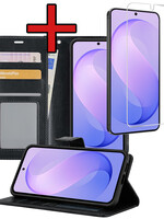 BTH BTH Samsung Galaxy S26 FE Hoesje Bookcase Met Screenprotector - Zwart