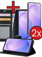BTH BTH Samsung Galaxy S26 FE Hoesje Bookcase Met 2x Screenprotector - Zwart