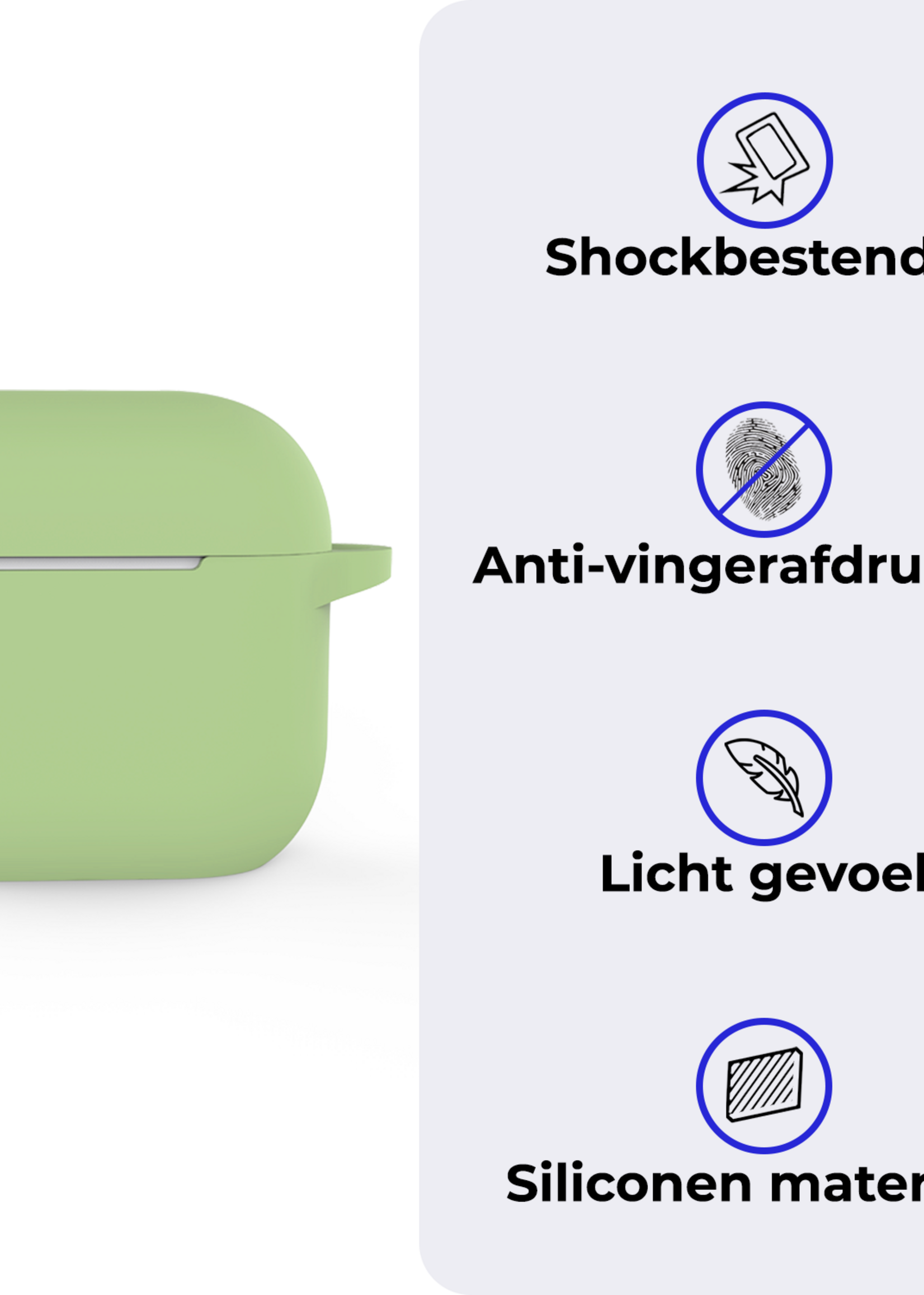 BTH BTH Siliconen Hoesje Voor Apple AirPods 5 - Groen