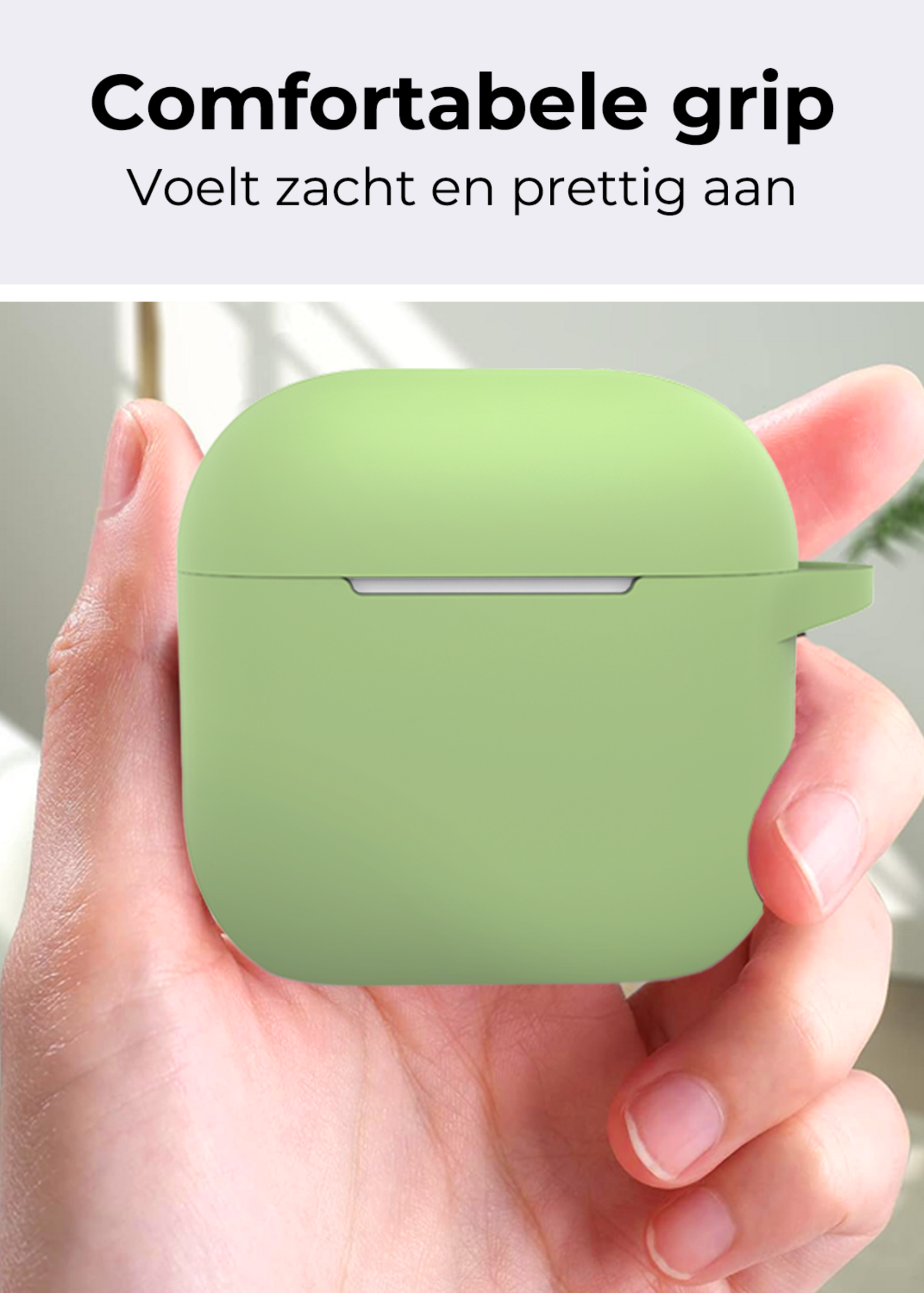 BTH BTH Siliconen Hoesje Voor Apple AirPods 5 - Groen