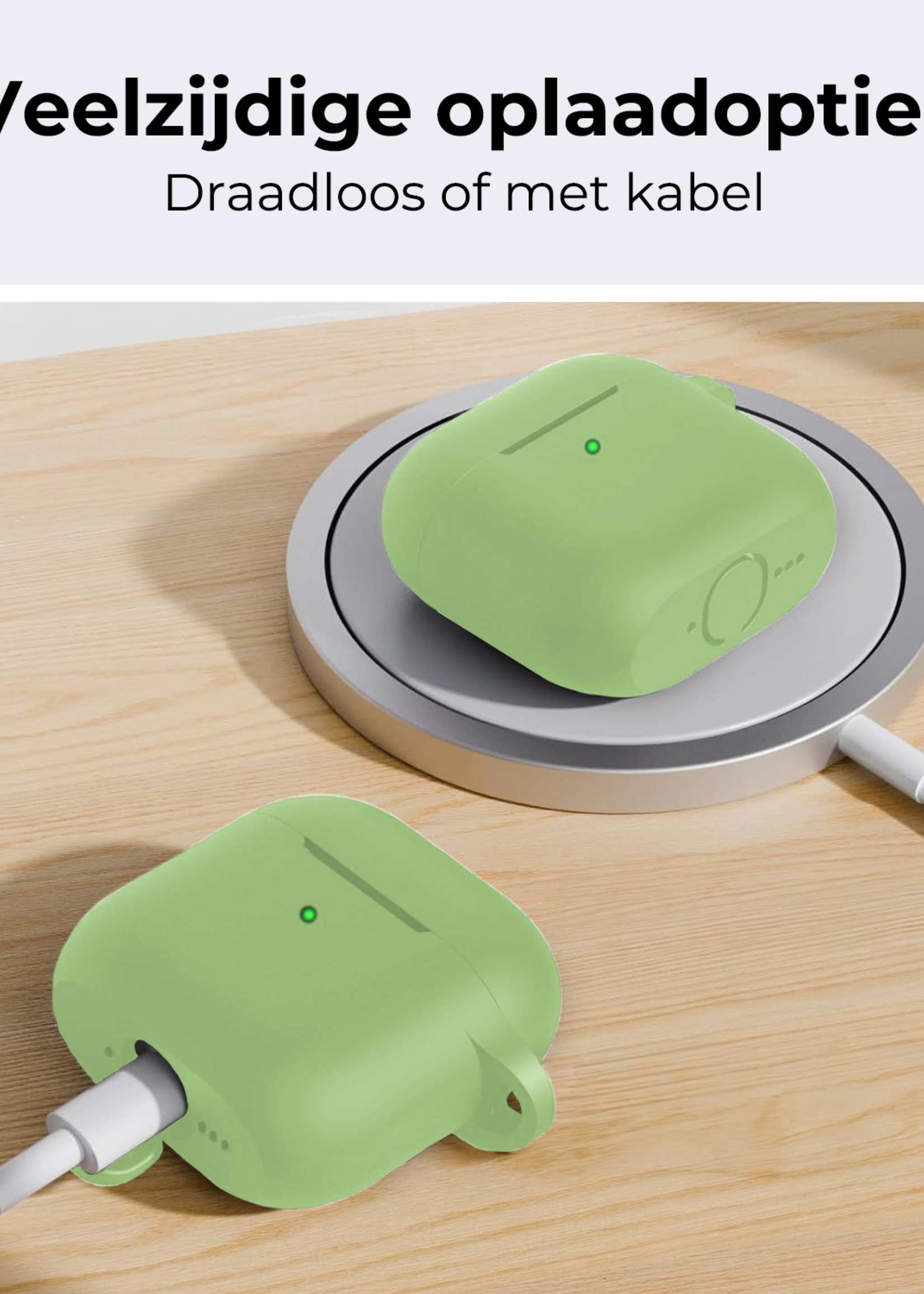 BTH BTH Siliconen Hoesje Voor Apple AirPods 5 - Groen