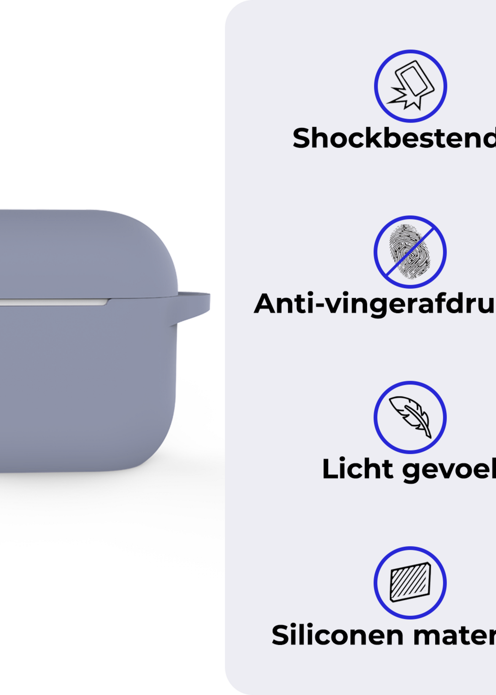 BTH BTH Siliconen Hoesje Voor Apple AirPods 5 - Lila