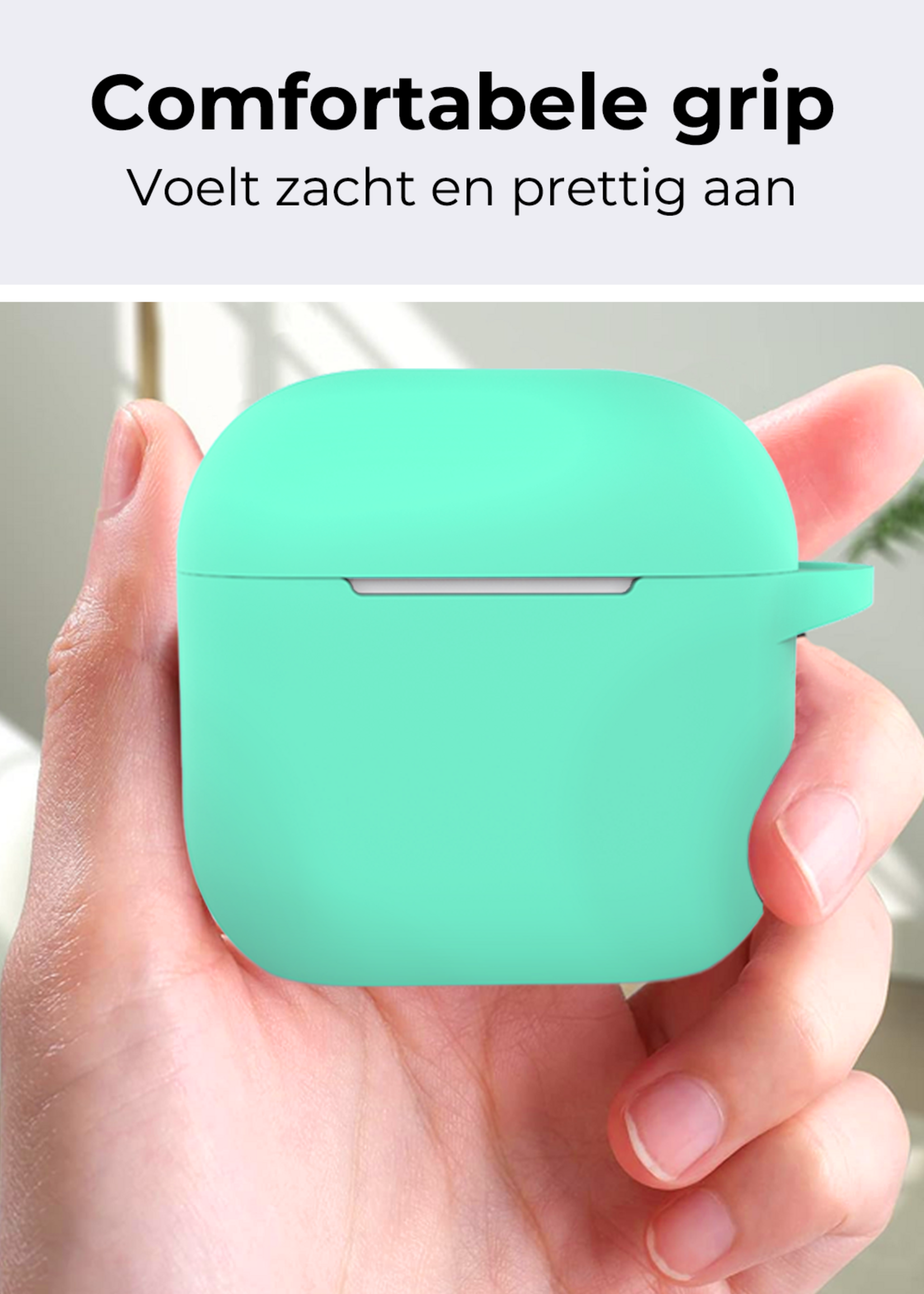 BTH BTH Siliconen Hoesje Voor Apple AirPods 5 - Turquoise