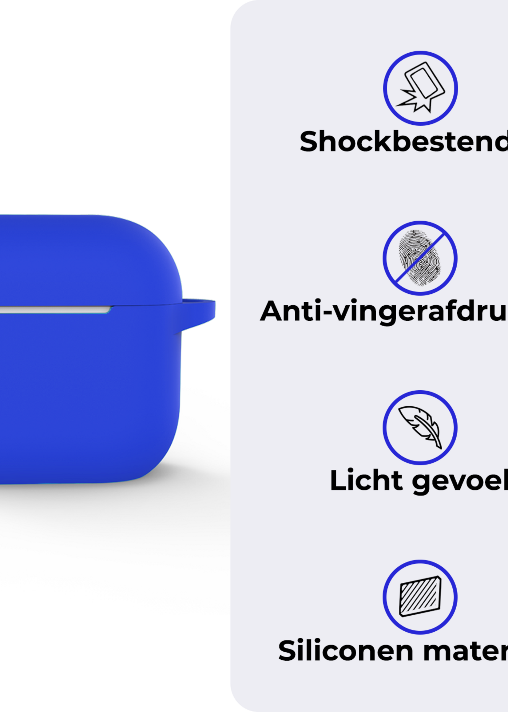 BTH BTH Siliconen Hoesje Voor Apple AirPods 5 - Blauw