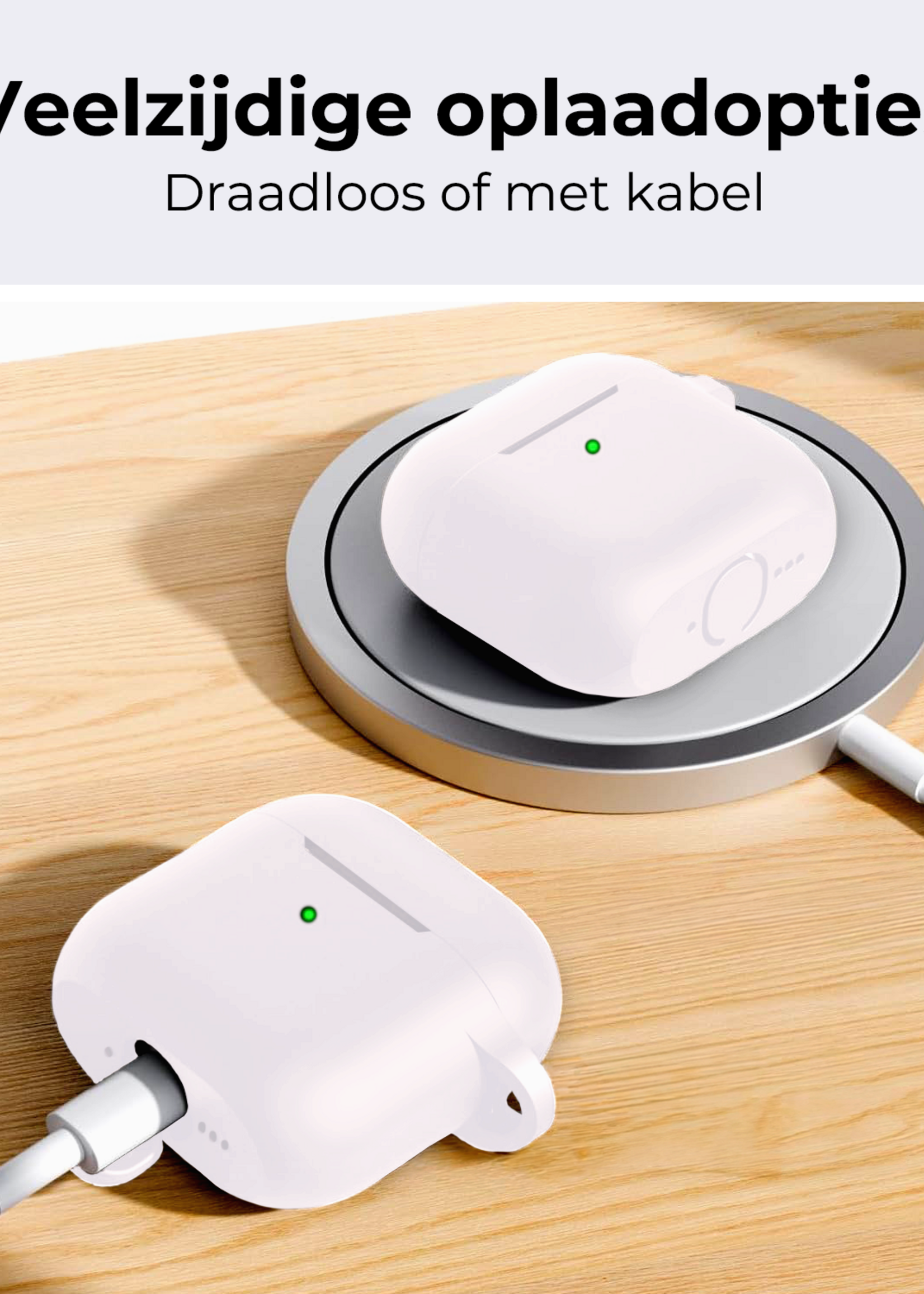 BTH BTH Siliconen Hoesje Voor Apple AirPods 5 - Wit
