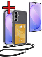 BTH BTH Samsung Galaxy S26 FE Hoesje Pashouder met Koord Met Screenprotector