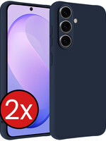 BTH BTH Samsung Galaxy S26 FE Hoesje Siliconen - Donkerblauw - 2 PACK