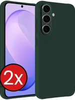 BTH BTH Samsung Galaxy S26 FE Hoesje Siliconen - Donkergroen - 2 PACK