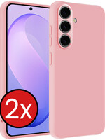 BTH BTH Samsung Galaxy S26 FE Hoesje Siliconen - Lichtroze - 2 PACK