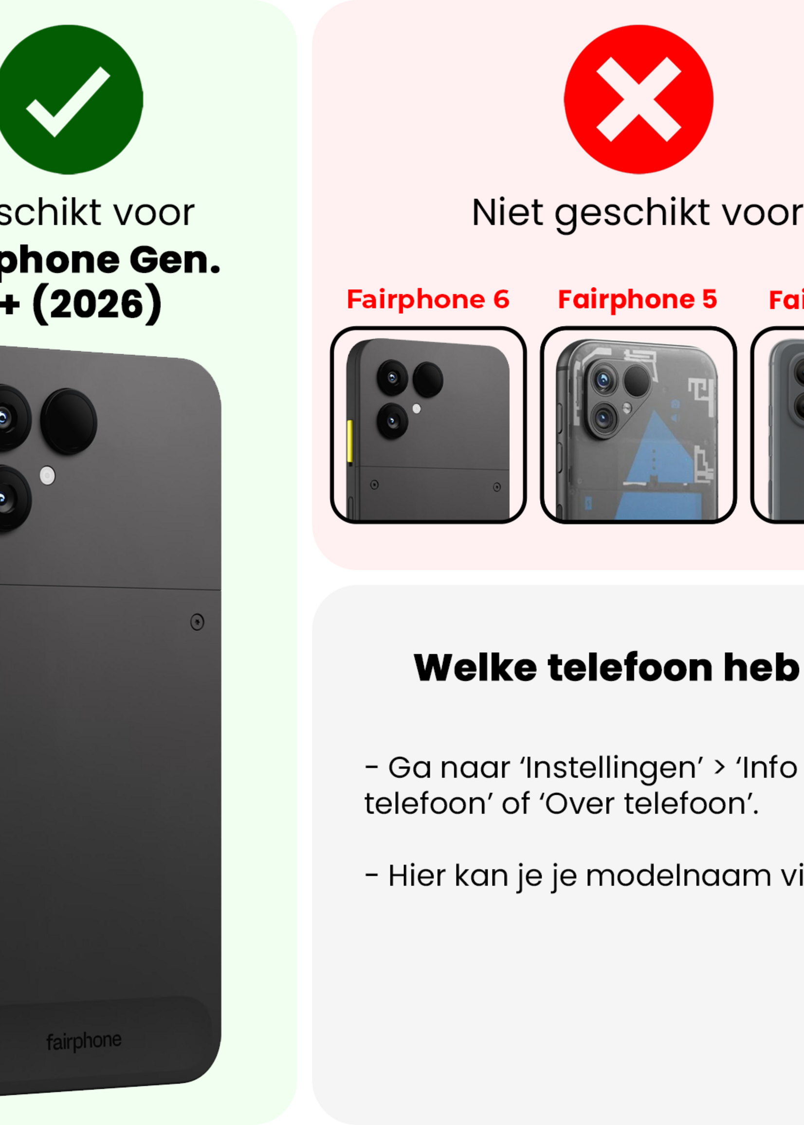 BTH BTH Fairphone Gen 6+ Screenprotector Glas - 3 PACK