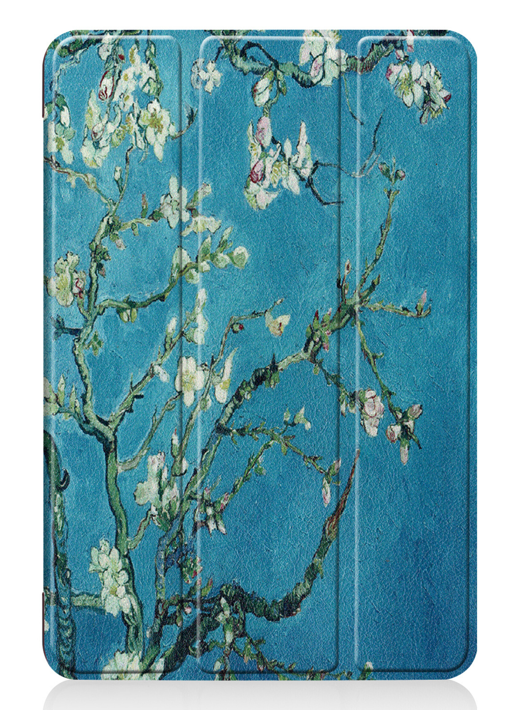 LUQ Hoes Geschikt voor iPad Mini 6 Hoes Luxe Hoesje Book Case - Hoesje Geschikt voor iPad Mini 6 Hoes Cover - Bloesem