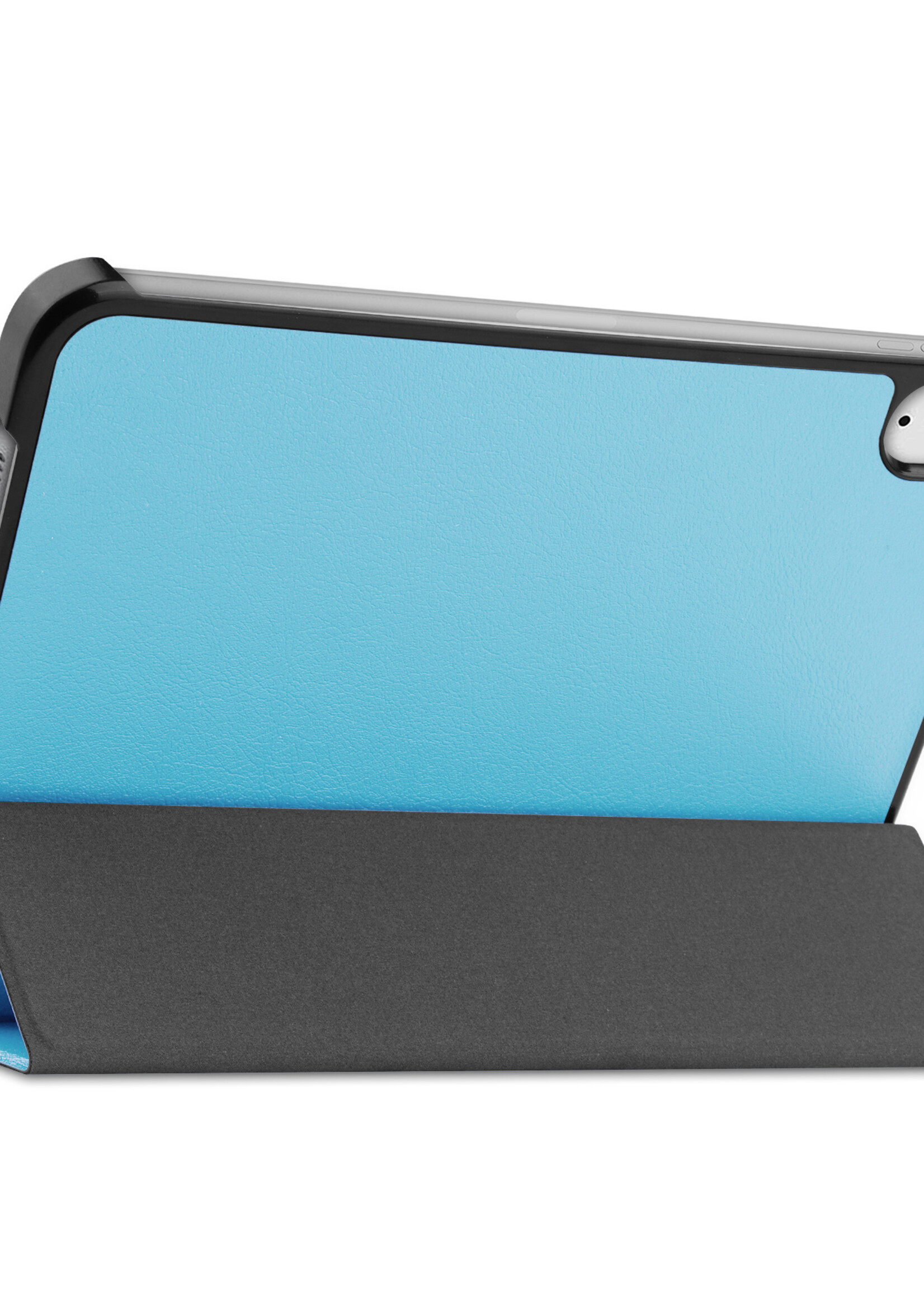 LUQ Hoes Geschikt voor iPad Mini 6 Hoes Luxe Hoesje Book Case - Hoesje Geschikt voor iPad Mini 6 Hoes Cover - Lichtblauw