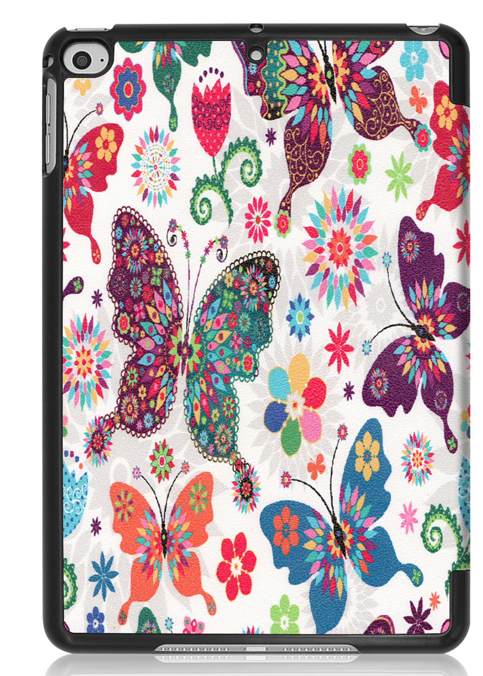 Hoes Geschikt voor iPad Mini 6 Hoes Luxe Hoesje Book Case - Hoesje Geschikt voor iPad Mini 6 Hoes Cover - Vlinders
