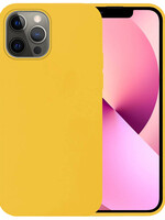 LUQ LUQ iPhone 13 Pro Hoesje Siliconen - Geel