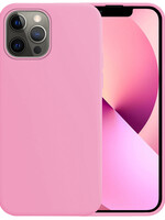LUQ LUQ iPhone 13 Pro Hoesje Siliconen - Lichtroze