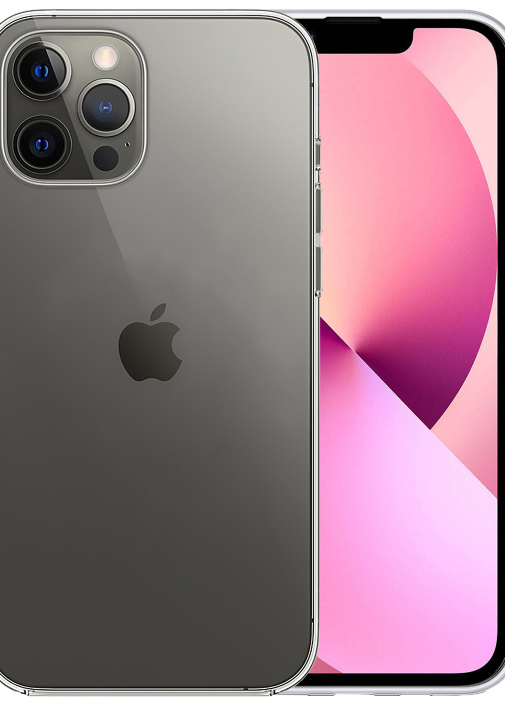 LUQ Hoesje Geschikt voor iPhone 13 Pro Hoesje Siliconen Case - Hoes Geschikt voor iPhone 13 Pro Hoes Siliconen - Transparant