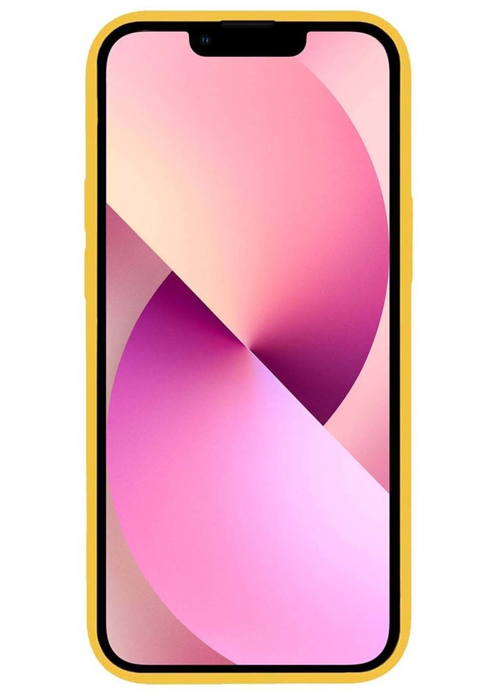 LUQ Hoesje Geschikt voor iPhone 13 Pro Max Hoesje Siliconen Case - Hoes Geschikt voor iPhone 13 Pro Max Hoes Siliconen - Geel