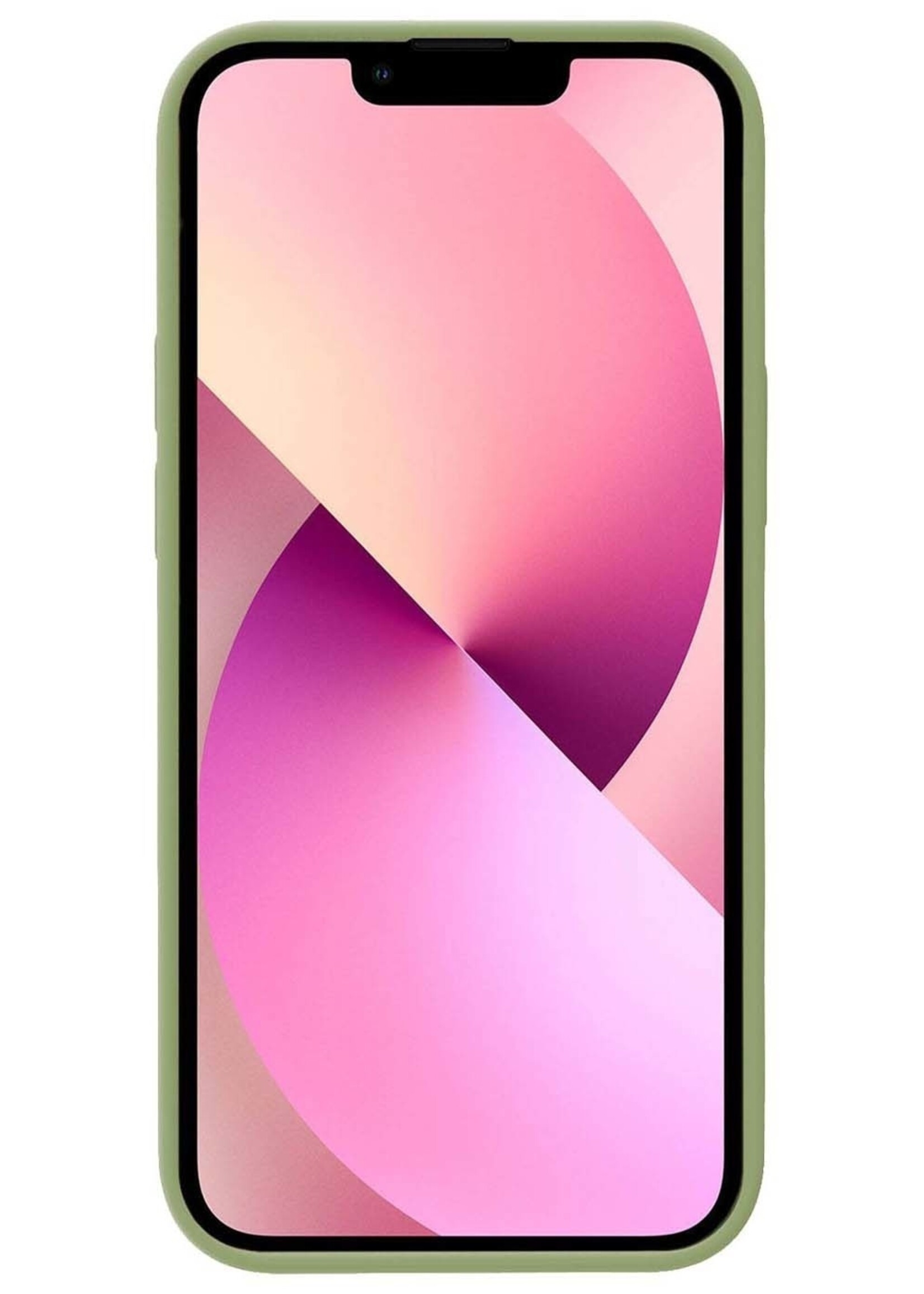 LUQ Hoesje Geschikt voor iPhone 13 Pro Hoesje Siliconen Case - Hoes Geschikt voor iPhone 13 Pro Hoes Siliconen - Groen - 2 Stuks