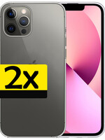 LUQ LUQ iPhone 13 Pro Hoesje Siliconen - Transparant - 2 PACK