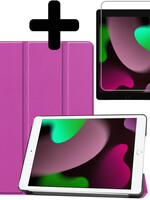 LUQ LUQ iPad 10.2 2021 hoesje paars met screenprotector