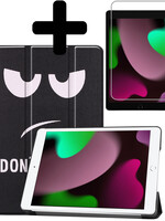 LUQ LUQ iPad 10.2 2021 hoesje don't touch memet screenprotector
