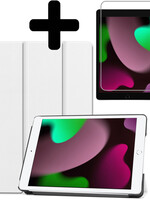 LUQ LUQ iPad 10.2 2021 hoesje wit met screenprotector