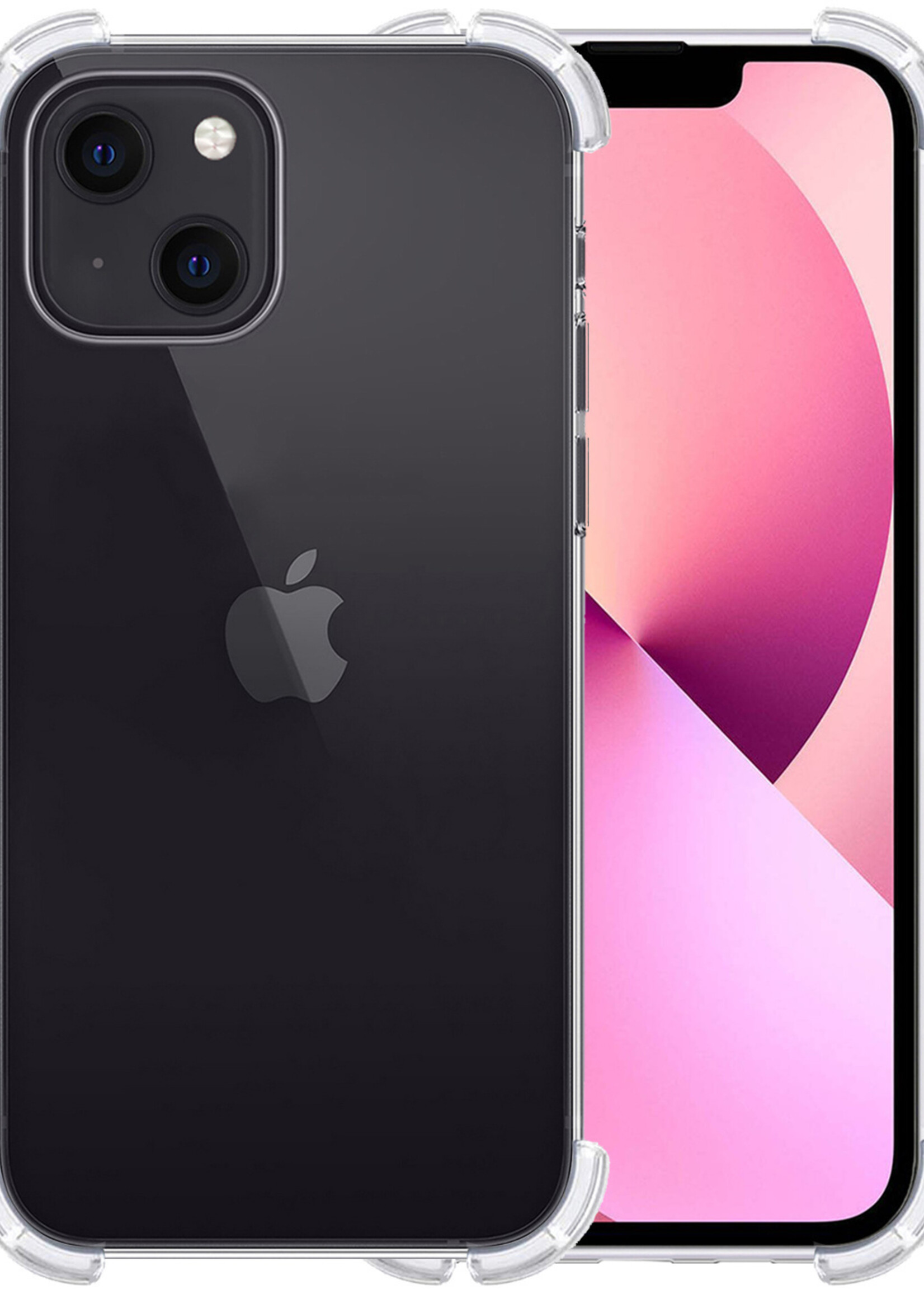 LUQ Hoesje Geschikt voor iPhone 13 Hoesje Shockproof Case Siliconen - Hoes Geschikt voor iPhone 13 Hoes Cover Siliconen - Transparant