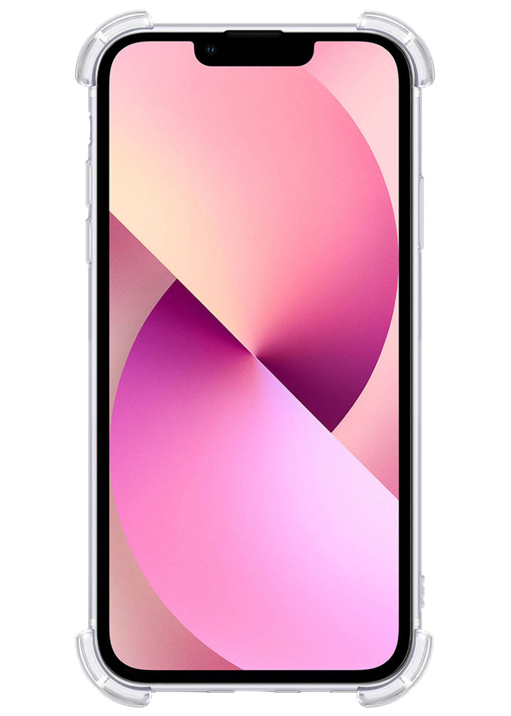 LUQ Hoesje Geschikt voor iPhone 13 Pro Hoesje Shockproof Case Siliconen Met 2x Screenprotector - Hoes Geschikt voor iPhone 13 Pro Hoes Cover Siliconen - Transparant