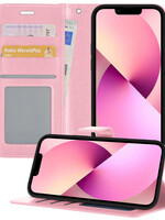 LUQ LUQ iPhone 13 Mini Hoesje Bookcase - Lichtroze
