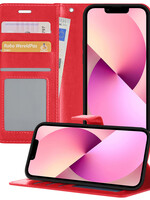 LUQ LUQ iPhone 13 Mini Hoesje Bookcase - Rood
